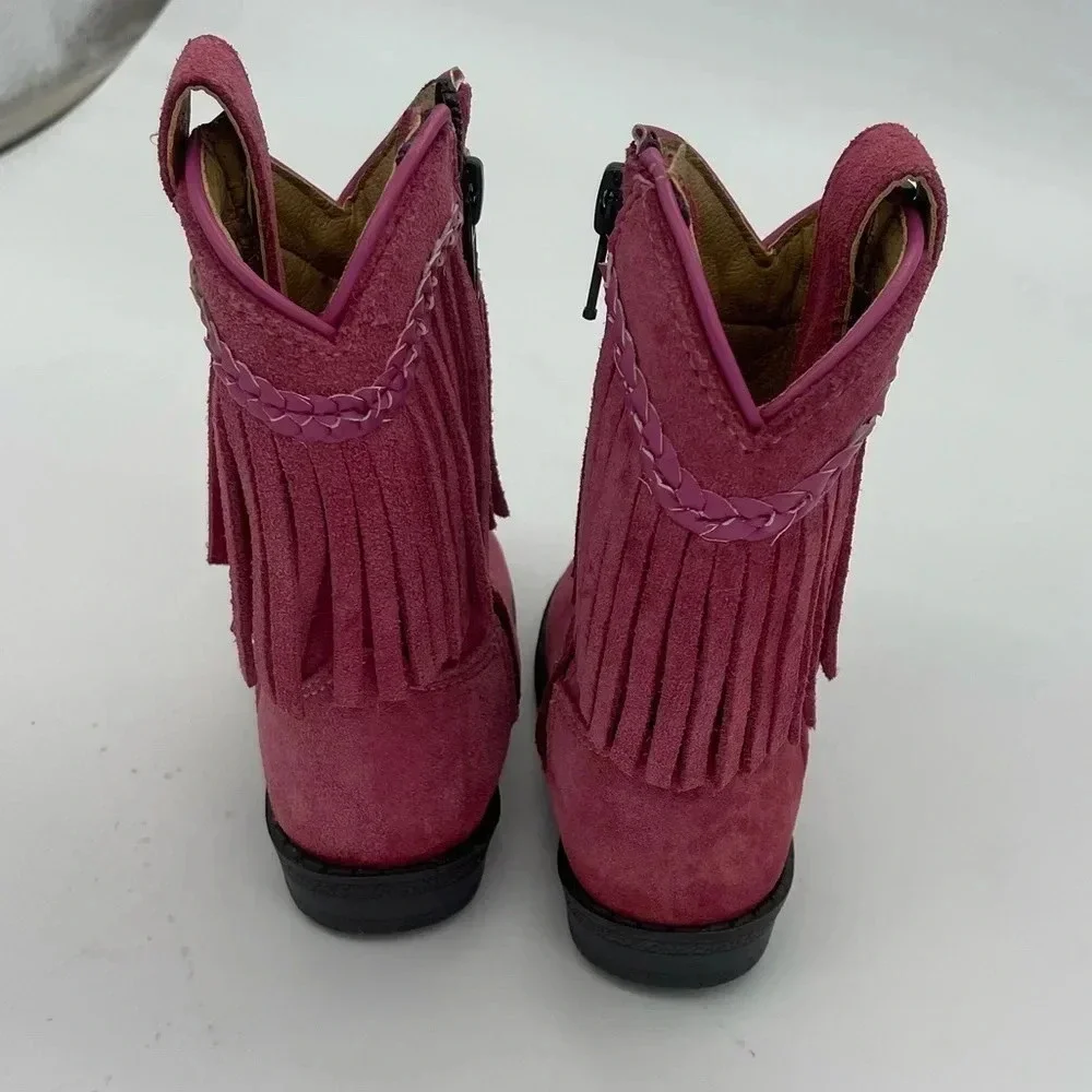 Infant Smokey mountain PINK cowgirl fringe boots size 3 NEW